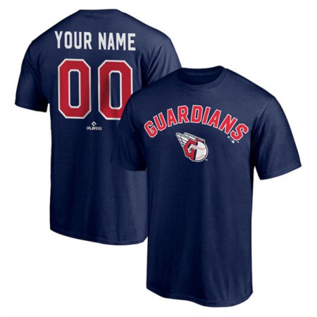 Men's Cleveland Guardians Navy Name & Number T-Shirt