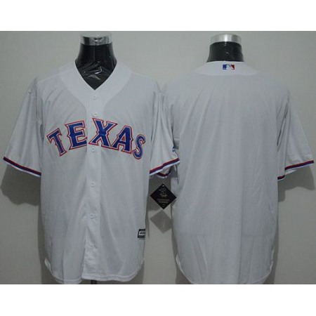 Rangers Blank White New Cool Base Stitched MLB Jersey