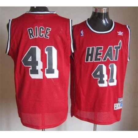 Heat #41 Glen Rice Red Throwback Stitched NBA Jersey