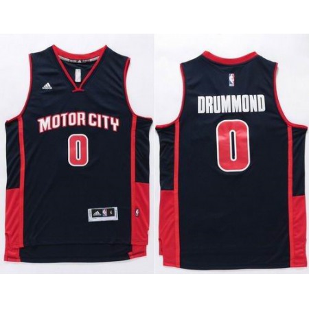 Pistons #0 Andre Drummond Navy Stitched NBA Jersey