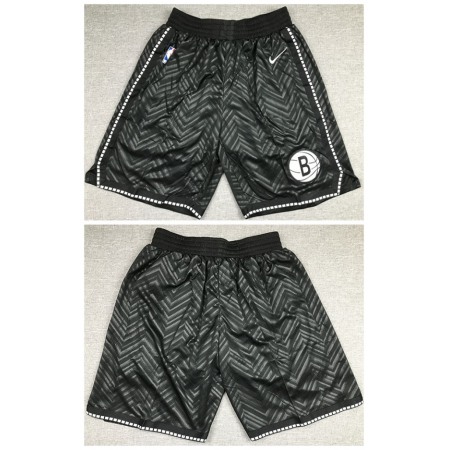 Men's Brooklyn Nets Black Shorts (Run Small)