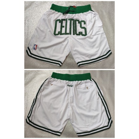 Men's Boston Celtics White Shorts (Run Small)