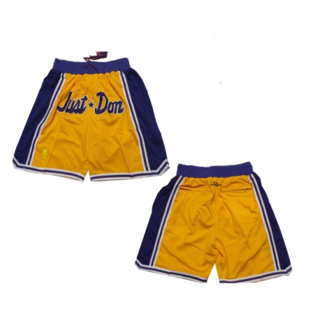 Men's Los Angeles Lakers Yellow Shorts (Run Small)