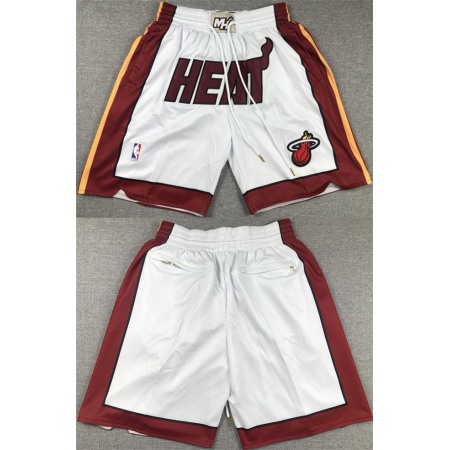 Men's Miami Heat White Shorts (Run Small)