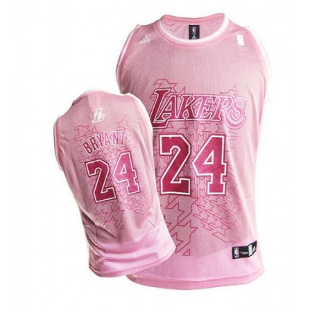 Lakers #24 Kobe Bryant Pink Women Fashion Stitched NBA Jersey