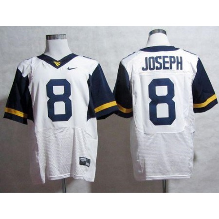 Mountaineers #8 Karl Joseph White Stitched NCAA Jersey