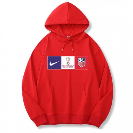 Men's American World Cup Soccer Hoodie Red