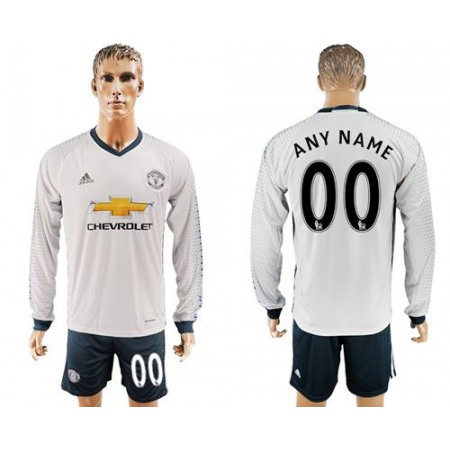 Manchester United Personalized Sec Away Long Sleeves Soccer Club Jersey