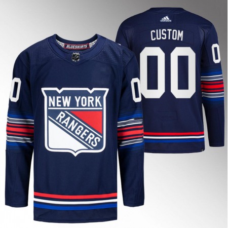 Men's New York Rangers Custom Navy Stitched Jersey