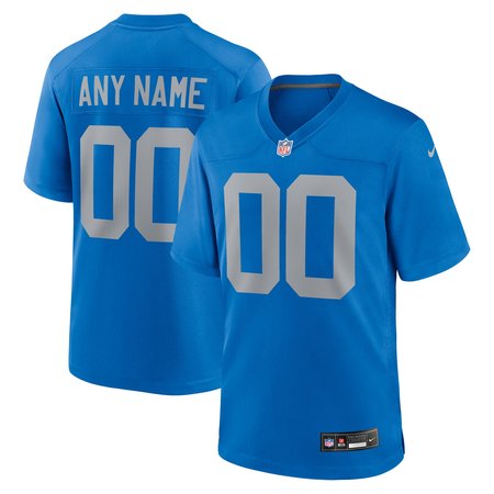 Men's Detroit Lions Nike Blue Alternate Custom Game Jersey