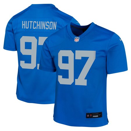 Youth Detroit Lions Aidan Hutchinson Nike Blue Alternate Game Jersey