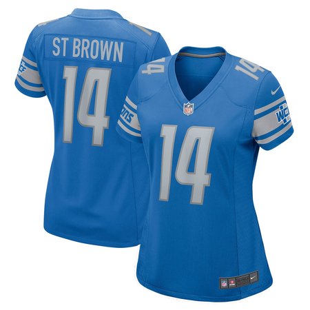 Women's Detroit Lions Amon-Ra St. Brown Nike Blue Game Player Jersey