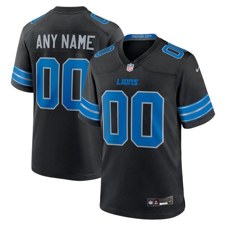 Men's Detroit Lions Nike Black Alternate Custom Game Jersey