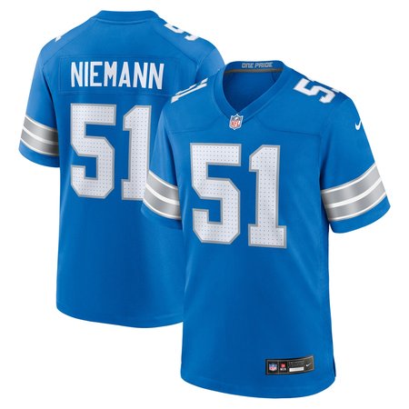 Men's Detroit Lions Ben Niemann Nike Blue Team Game Jersey