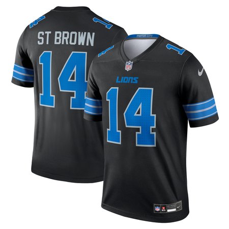 Men's Detroit Lions Amon-Ra St. Brown Nike Black Legend Jersey