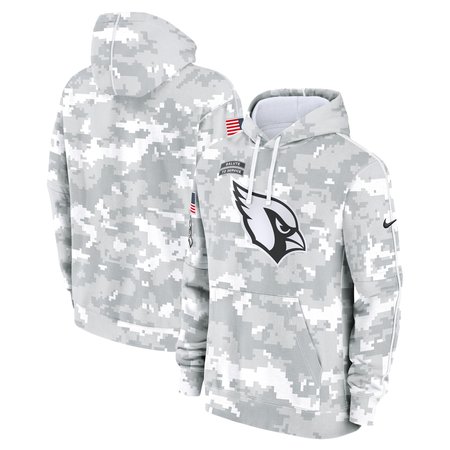 Men's Arizona Cardinals Nike Arctic Camo 2024 Salute to Service Club Fleece Pullover Hoodie