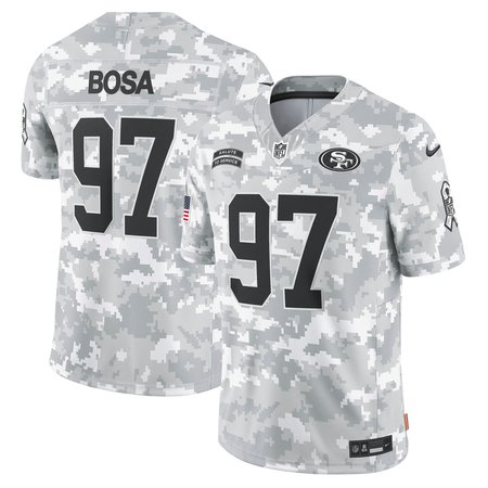 Men's San Francisco 49ers Nick Bosa Nike Arctic Camo 2024 Salute to Service Limited Jersey