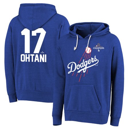 Men's Los Angeles Dodgers Shohei Ohtani Threads Royal 2024 World Series Champions Hoodie