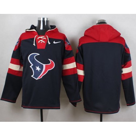 Nike Texans Blank Navy Blue Player Pullover NFL Hoodie