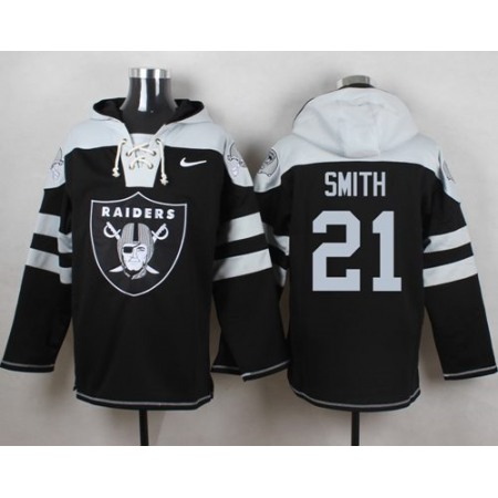 Nike Raiders #21 Sean Smith Black Player Pullover NFL Hoodie