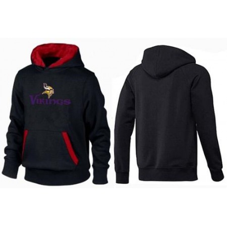 Minnesota Vikings Authentic Logo Pullover Hoodie Black & Red