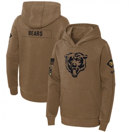 Youth Chicago Bears 2023 Brown Salute to Service Pullover Hoodie