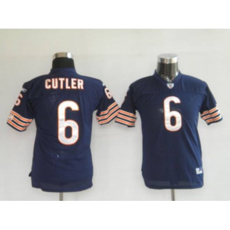 Bears #6 Jay Cutler Blue Stitched Youth NFL Jersey