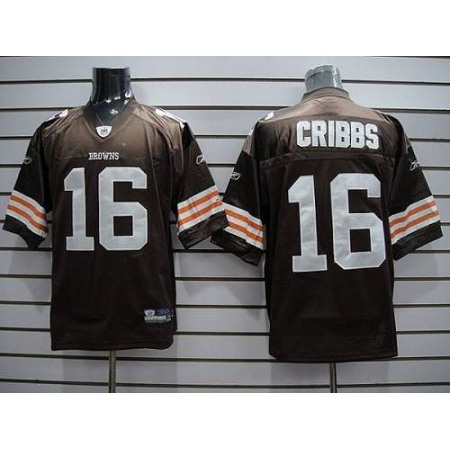 Browns #16 Joshua Cribbs Brown Stitched Youth NFL Jersey