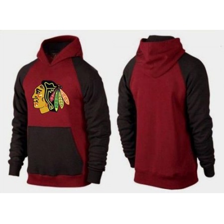 Chicago Blackhawks Pullover Hoodie Burgundy Red & Black