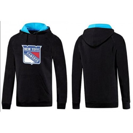 New York Rangers Pullover Hoodie Black & Blue