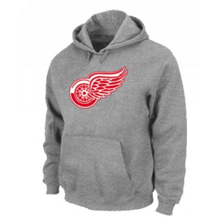 NHL Detroit Red Wings Big & Tall Logo Pullover Hoodie Grey