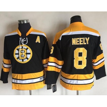 Bruins #8 Cam Neely Black CCM Youth Stitched NHL Jersey