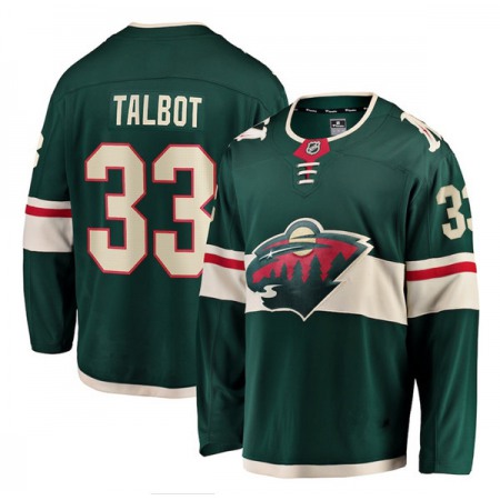 Men's Minnesota Wild #33 Cam Talbot Green Stitched Jersey