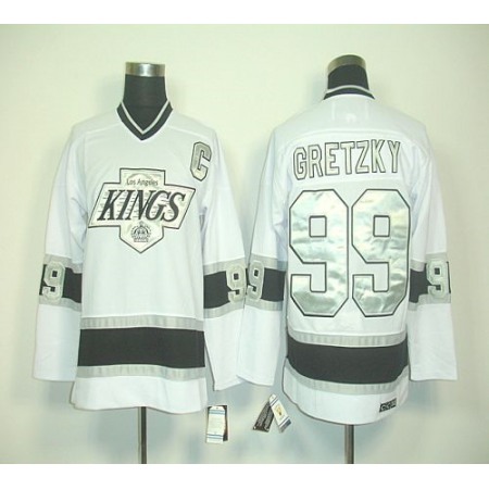 Kings #99 Wayne Gretzky White CCM Throwback Stitched NHL Jersey