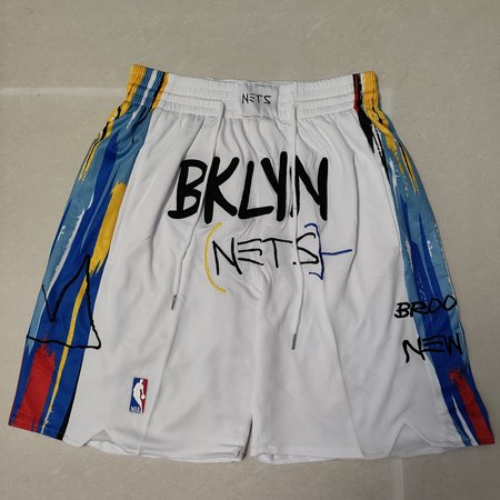 Brooklyn Nets White Shorts